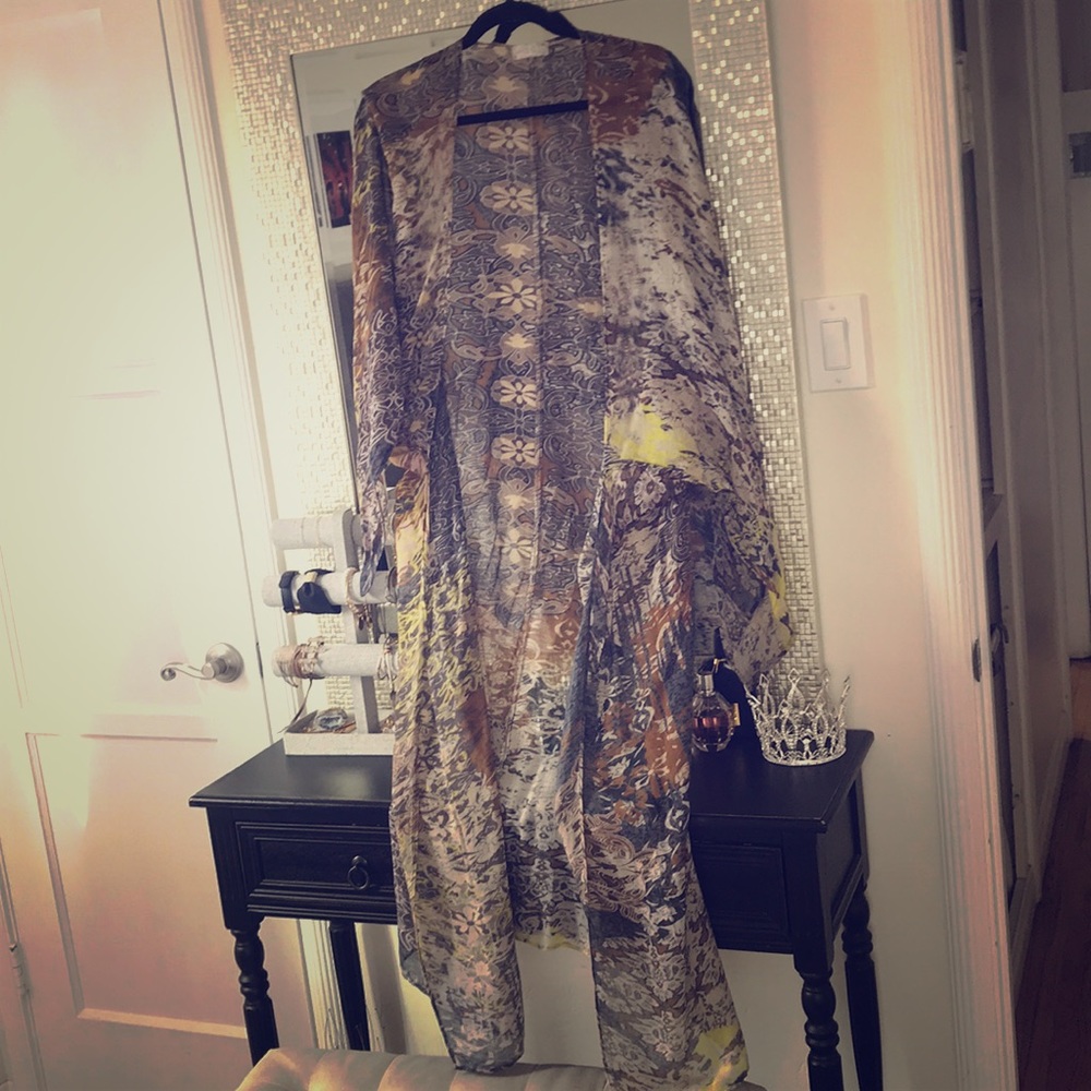 Free People sheer shawl cover up size small